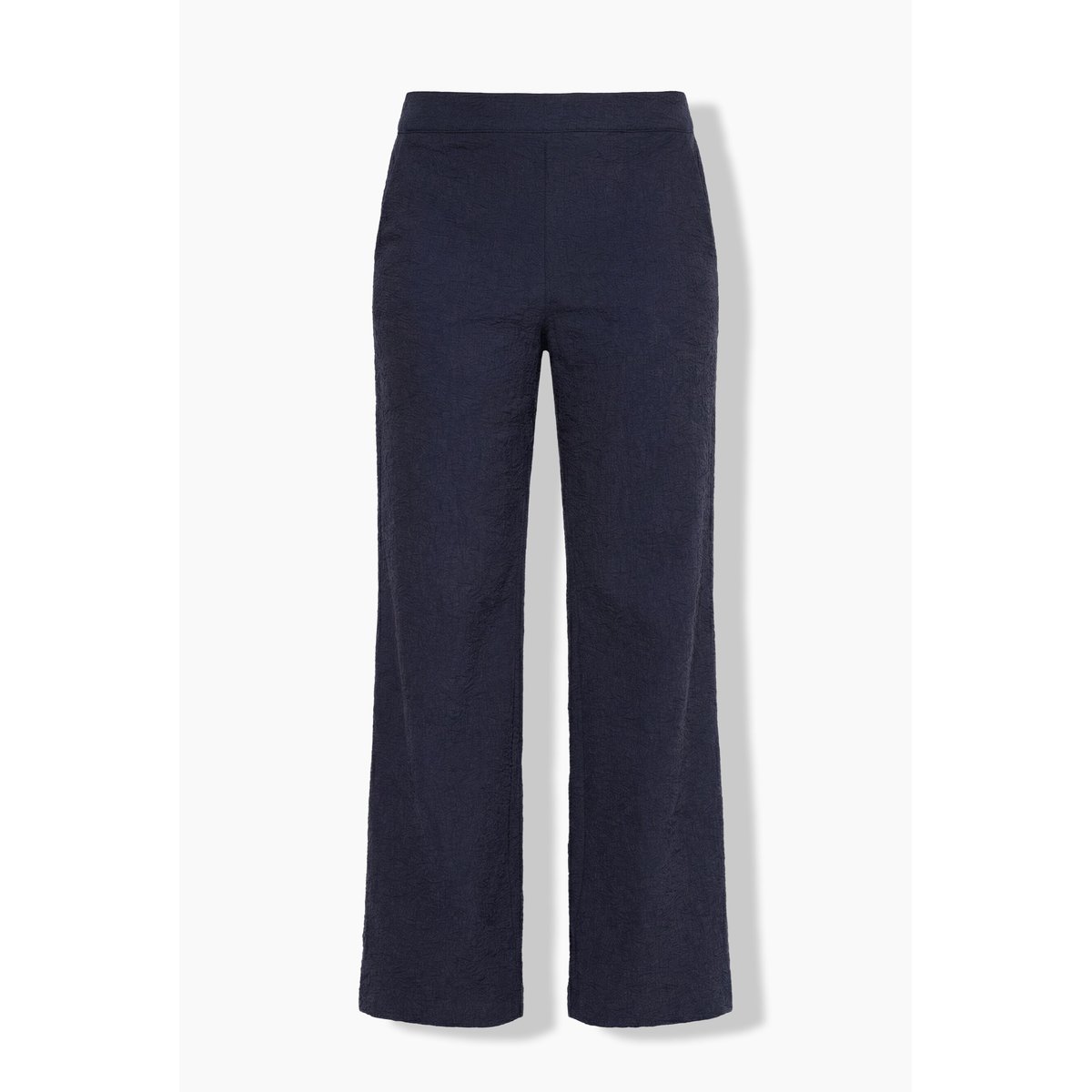 Pantalon, texture, jambe évasée marine foncé, ULLA POPKEN