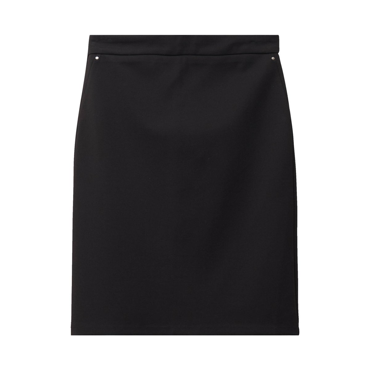 Jupe ajustée en maille longueur genou noir, BREAL