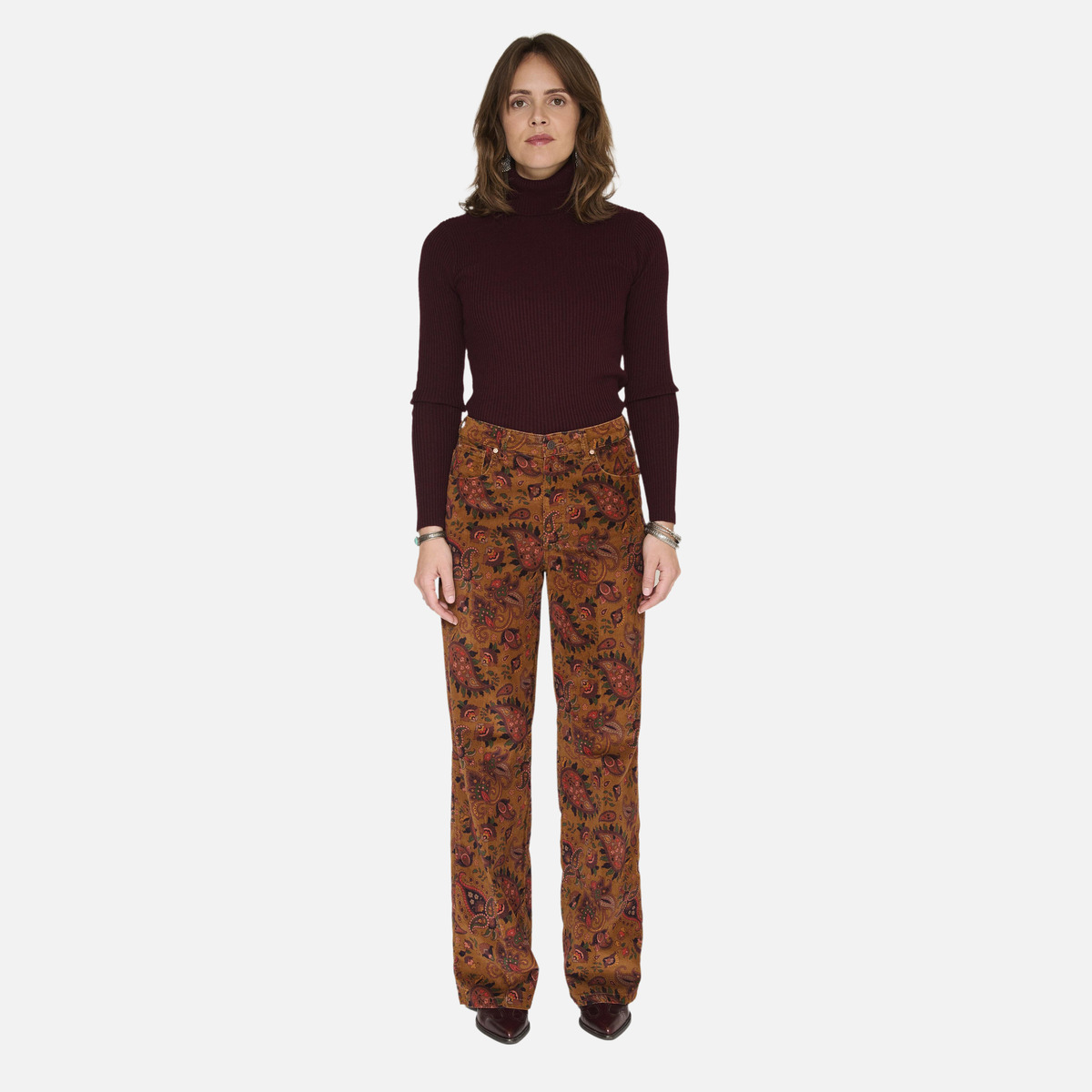 Pantalon THE JAGGER PAISLEY camel, MKT STUDIO