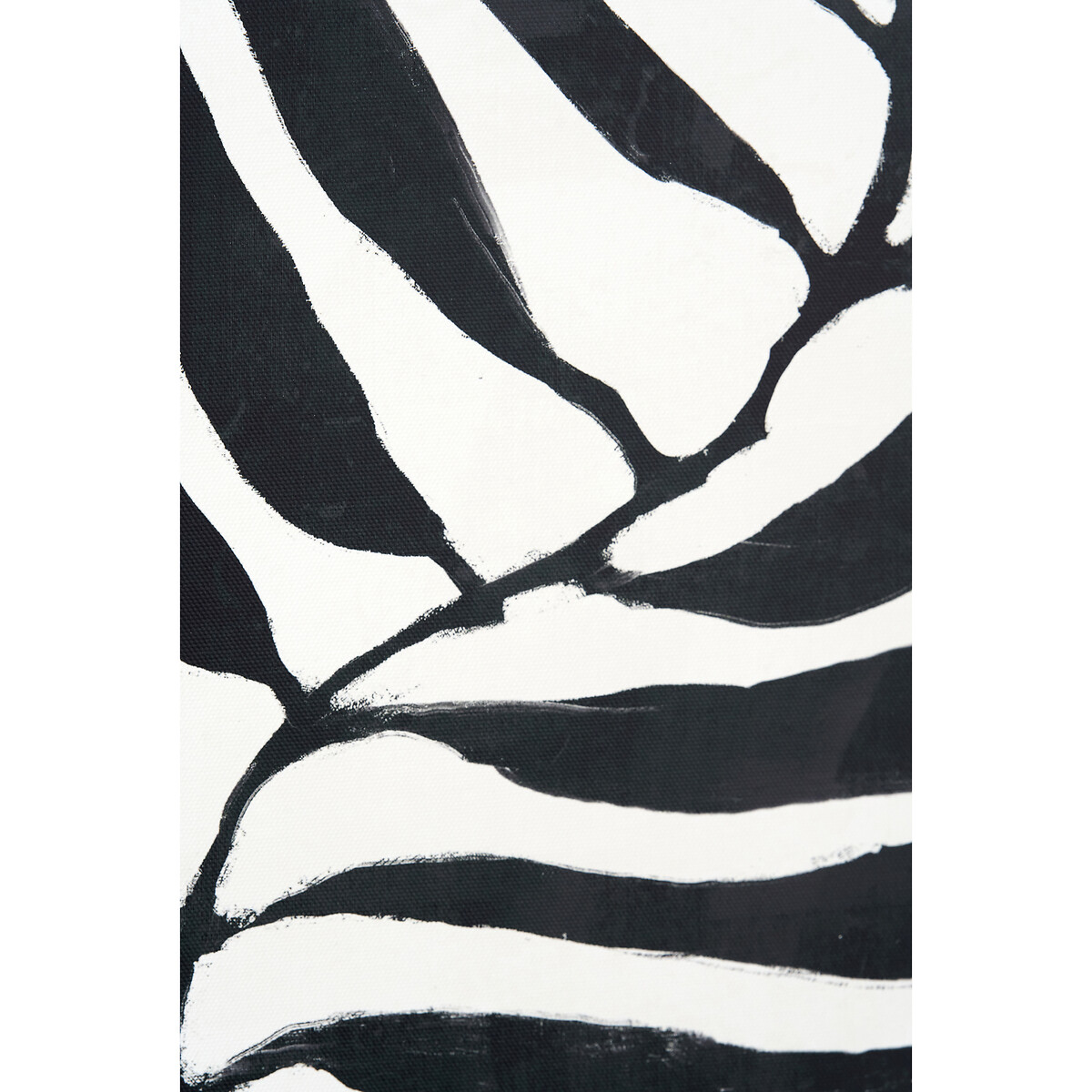Set of 2 60 x 40cm Black Leaf Print Canvases with Black Frames black/white, ÉDITÉ