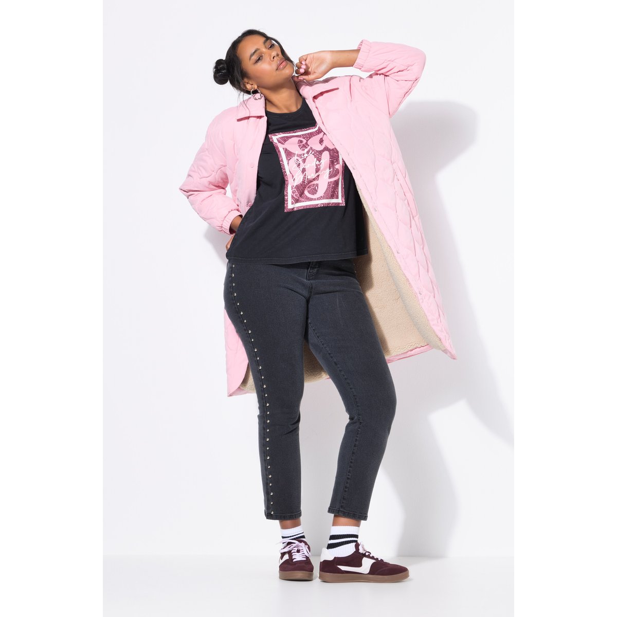 Doudoune matelassée coupe Loose rose, STUDIO UNTOLD