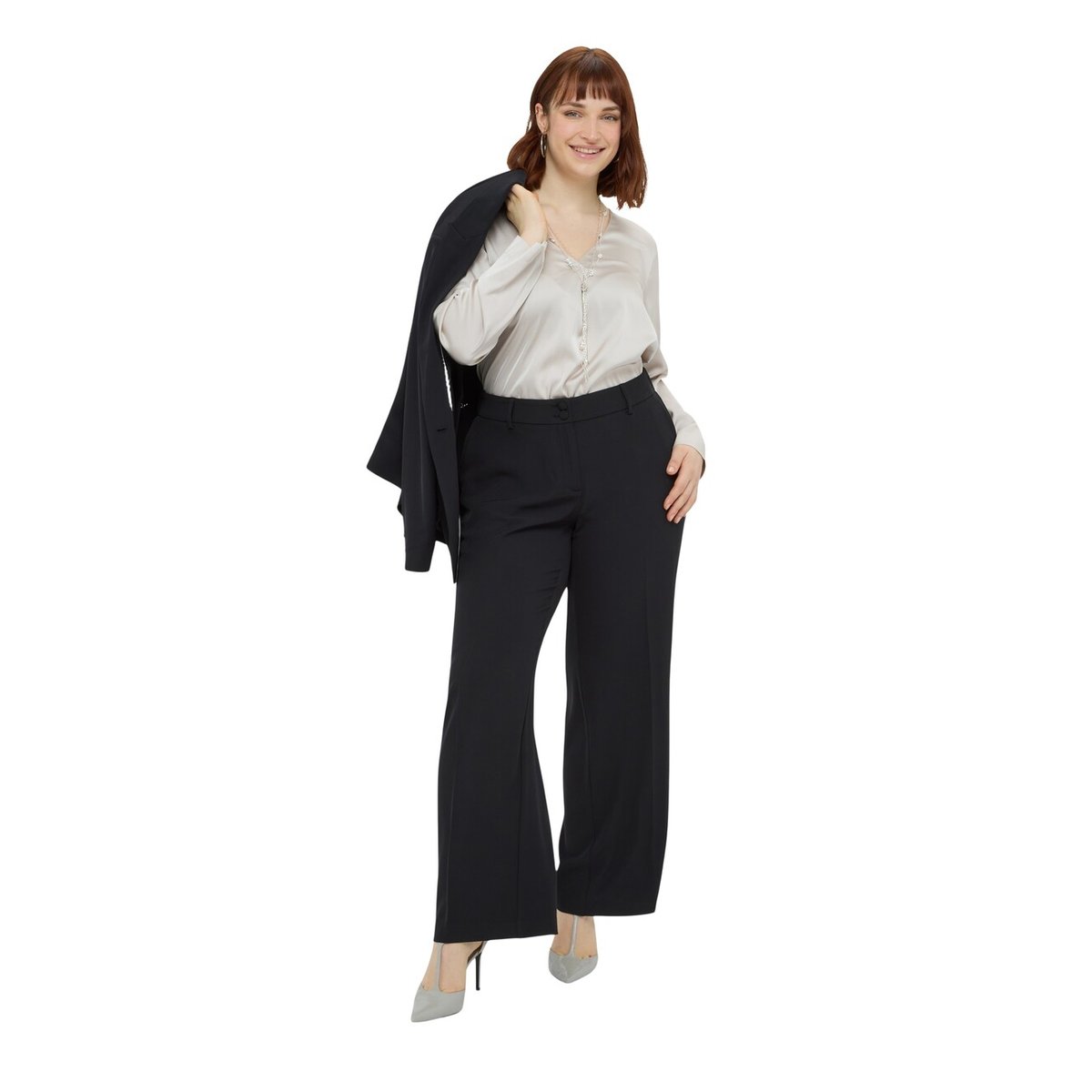 Pantalon à jambes larges noir, FIORELLA RUBINO