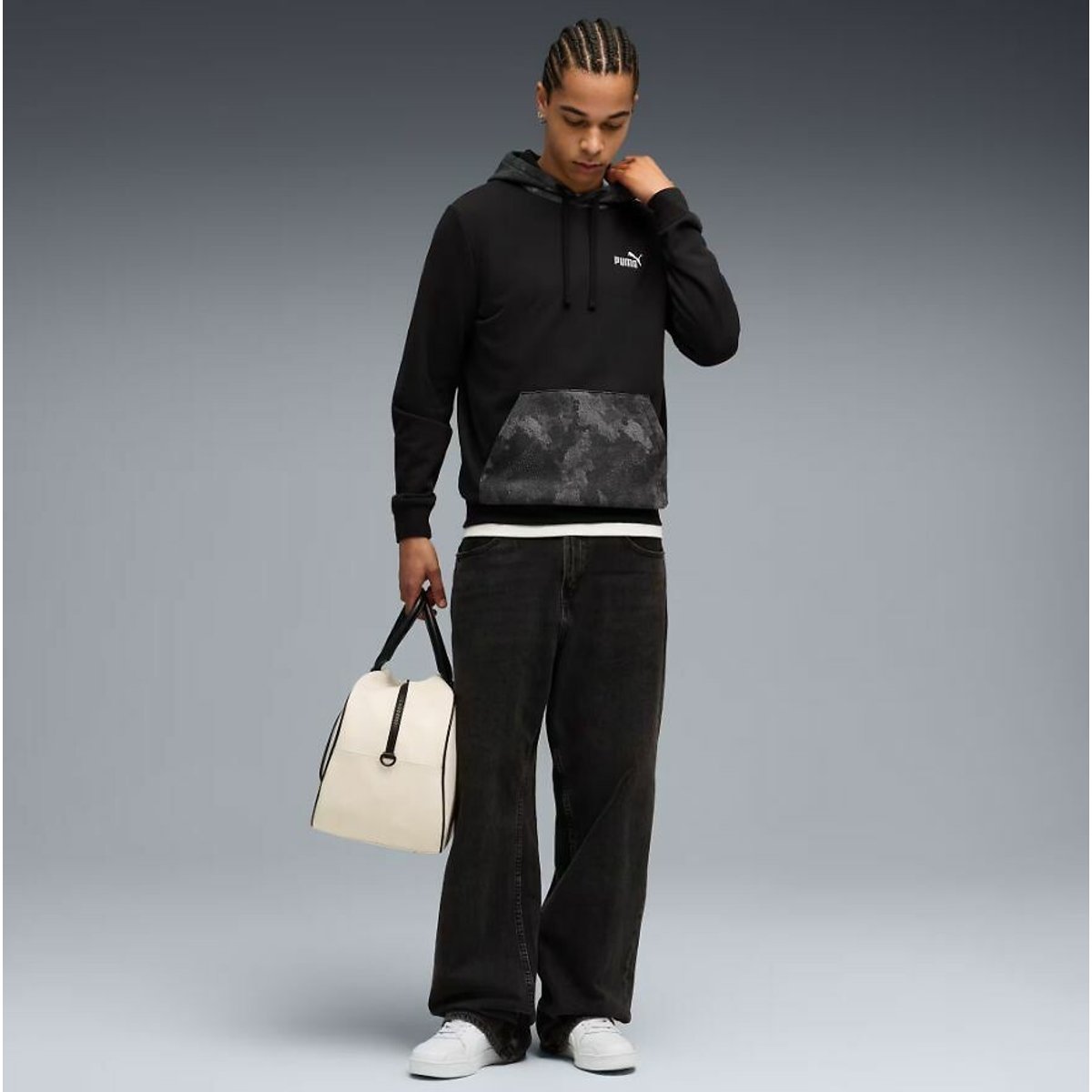 Sweat à capuche camouflage noir, PUMA
