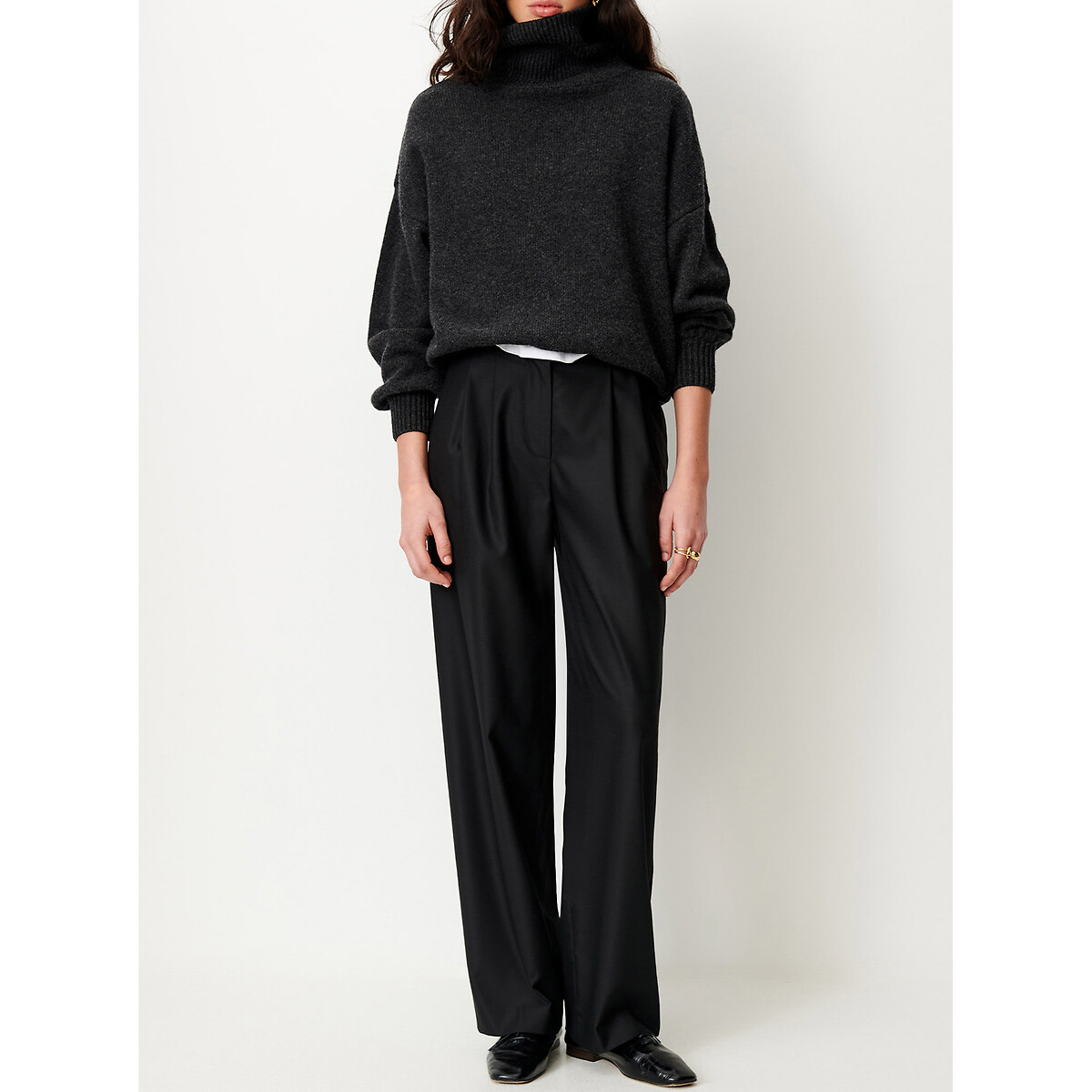 Pantalon droit à pinces, BODAM noir, SESSUN