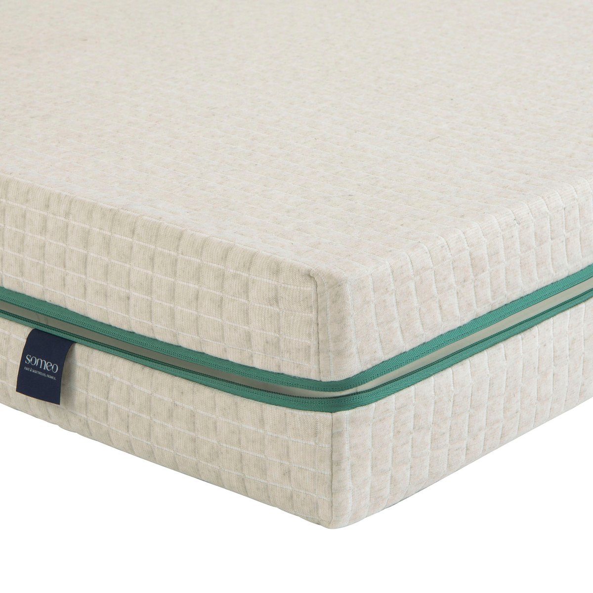 Housse naturelle de remplacement pour matelas junior Aube 200 ecru, SOMEO