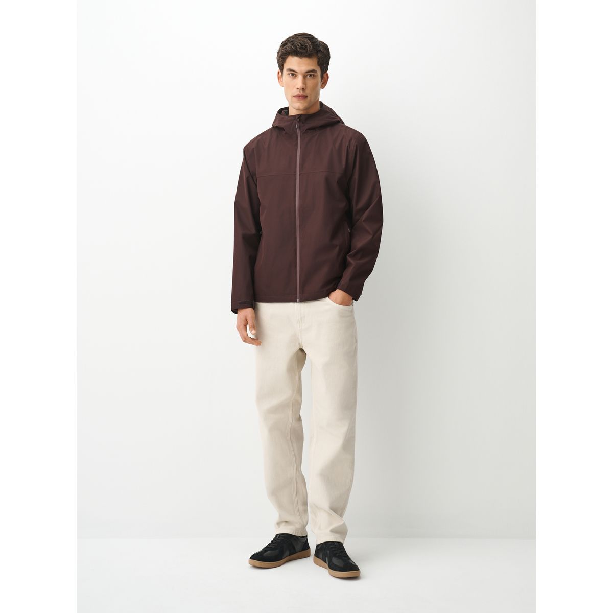 Anorak imperméable rouge bordeaux, NEXT