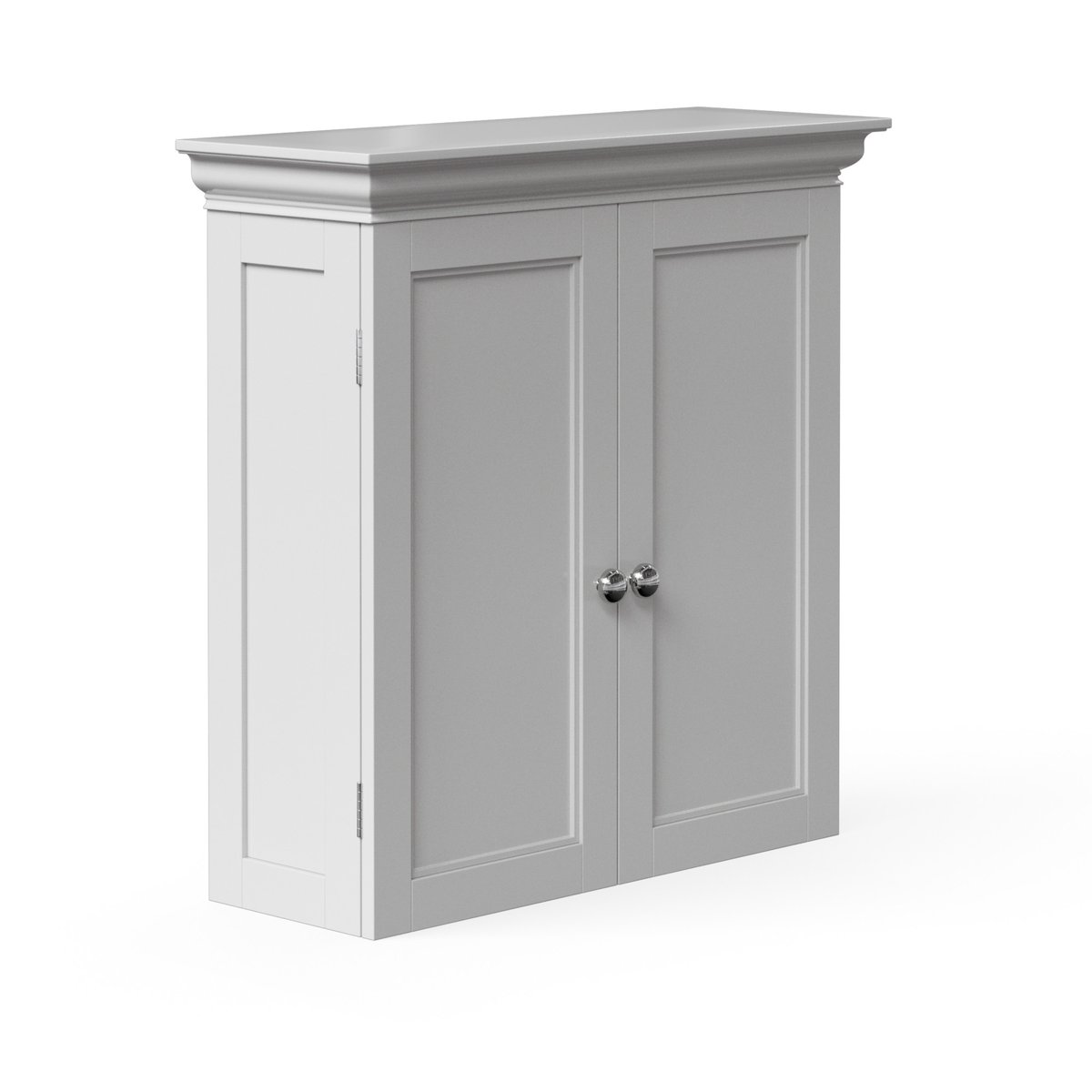 Armoire murale salle de bain, étagères réglables, Blanc, STRATFORD blanc, TEAMSON HOME