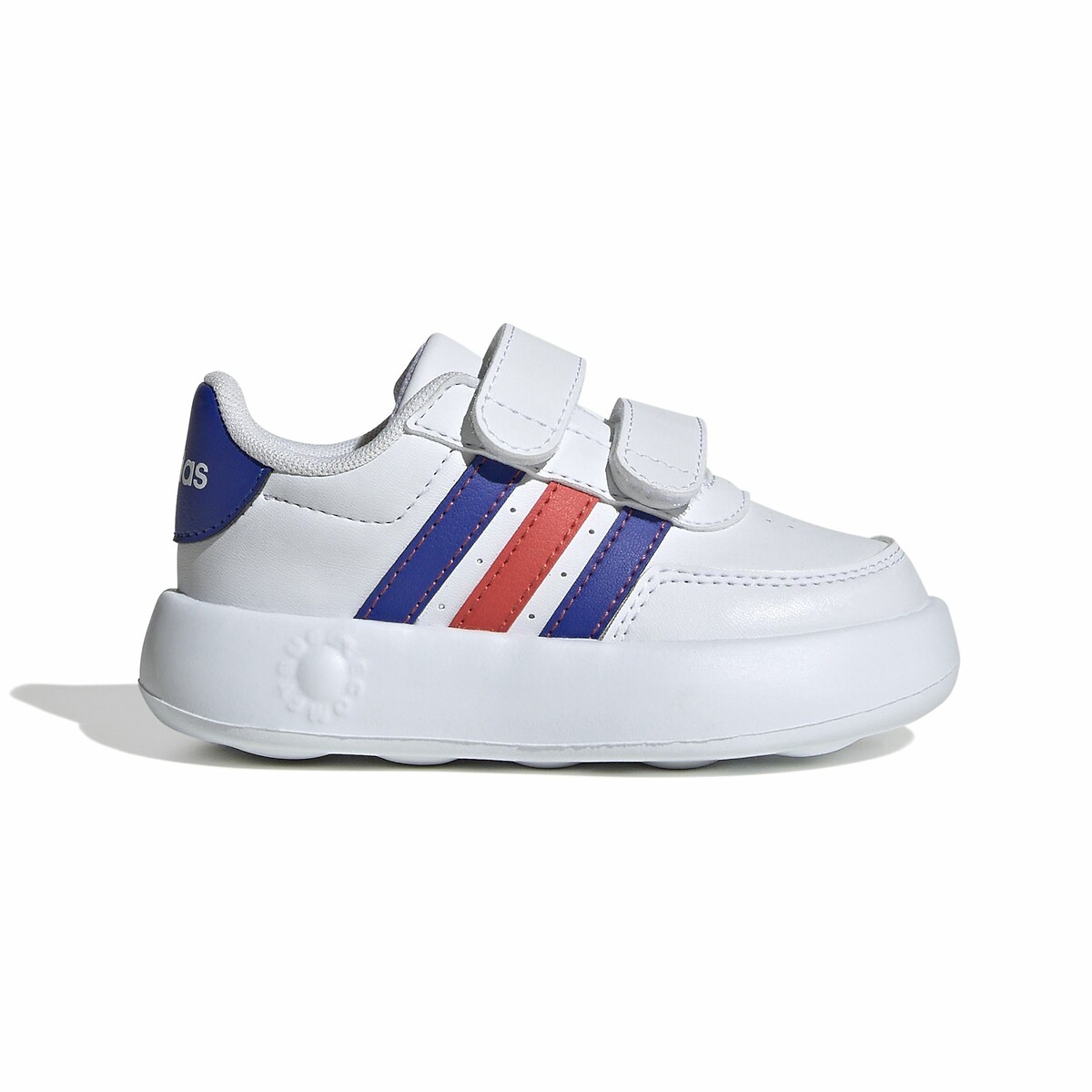 Floral ballet flat trainers in recycled canvas with buckle white La Redoute Collections La Redoute