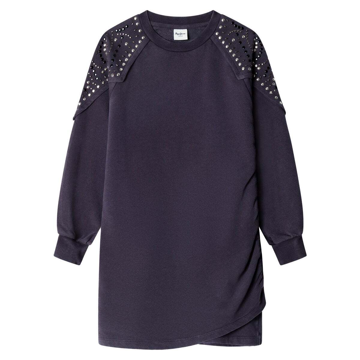 Robe Courte Drapée gris cendre, PEPE JEANS