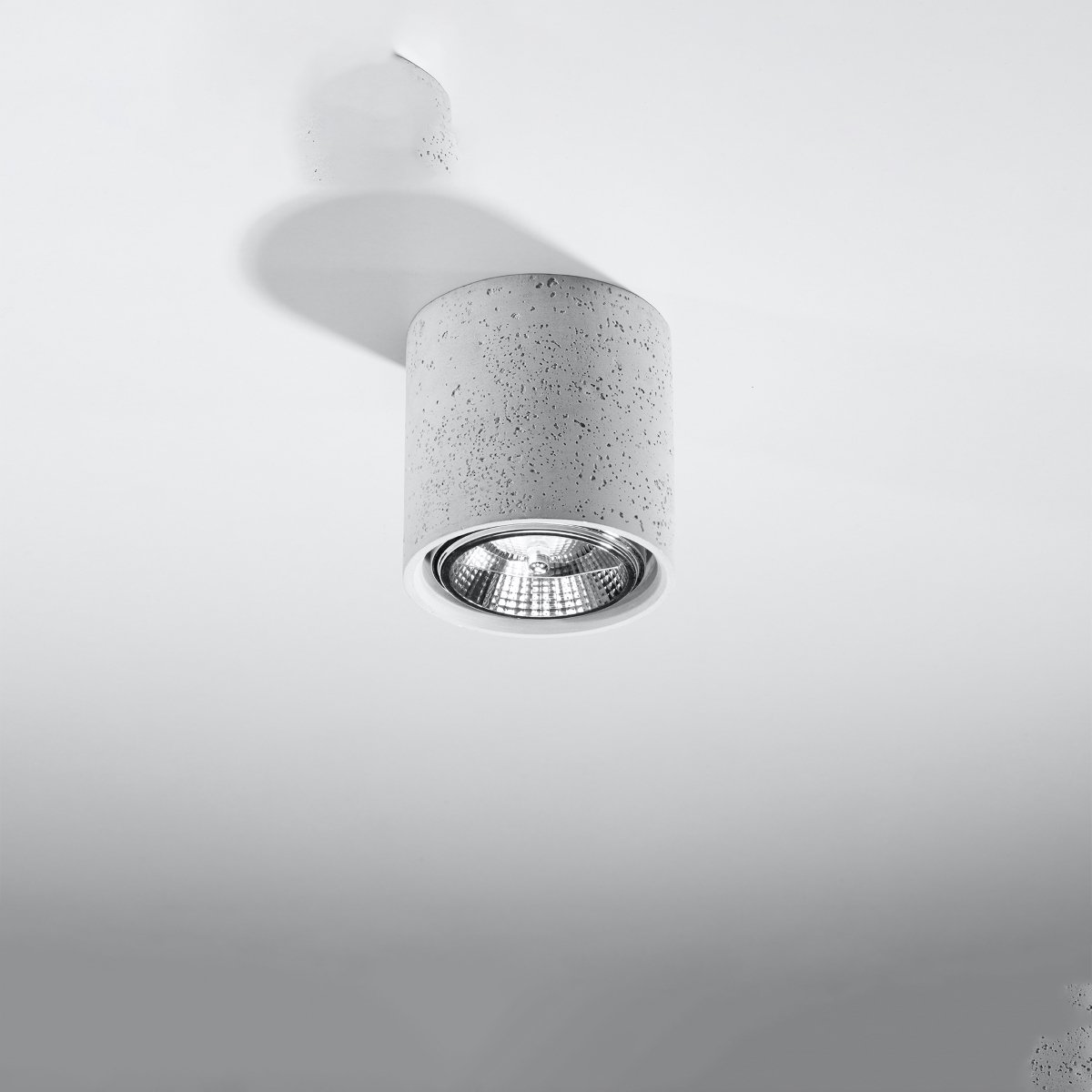 Plafonnier Béton Gris GU10 1 Cullo gris, EDEN