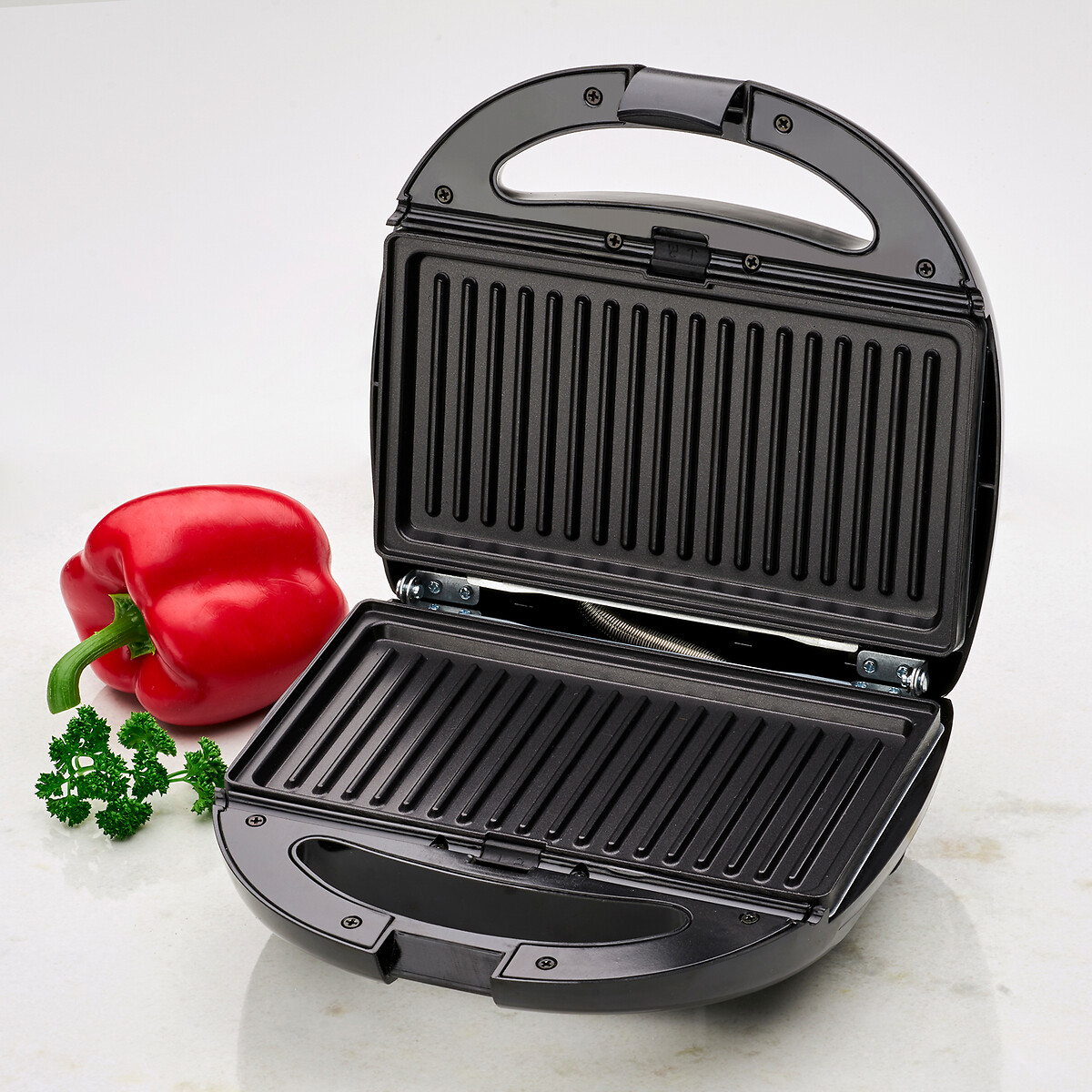 Sanduicheira 3 em 1, da Clatronic preto/inox, CLATRONIC