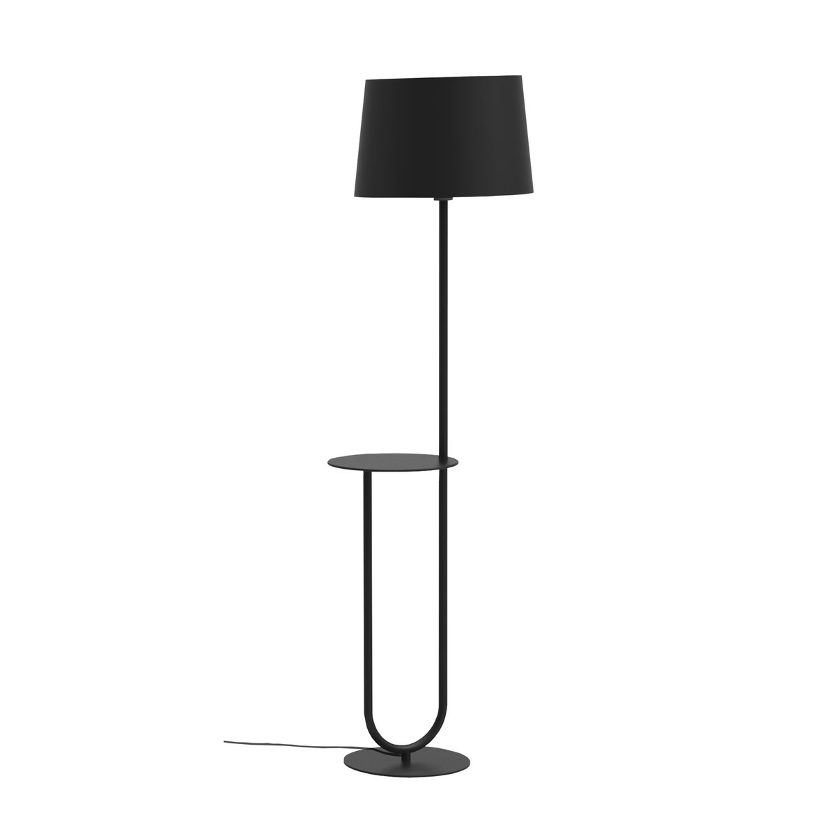 Lampadaire design en métal , DUO noir, ALUMINOR