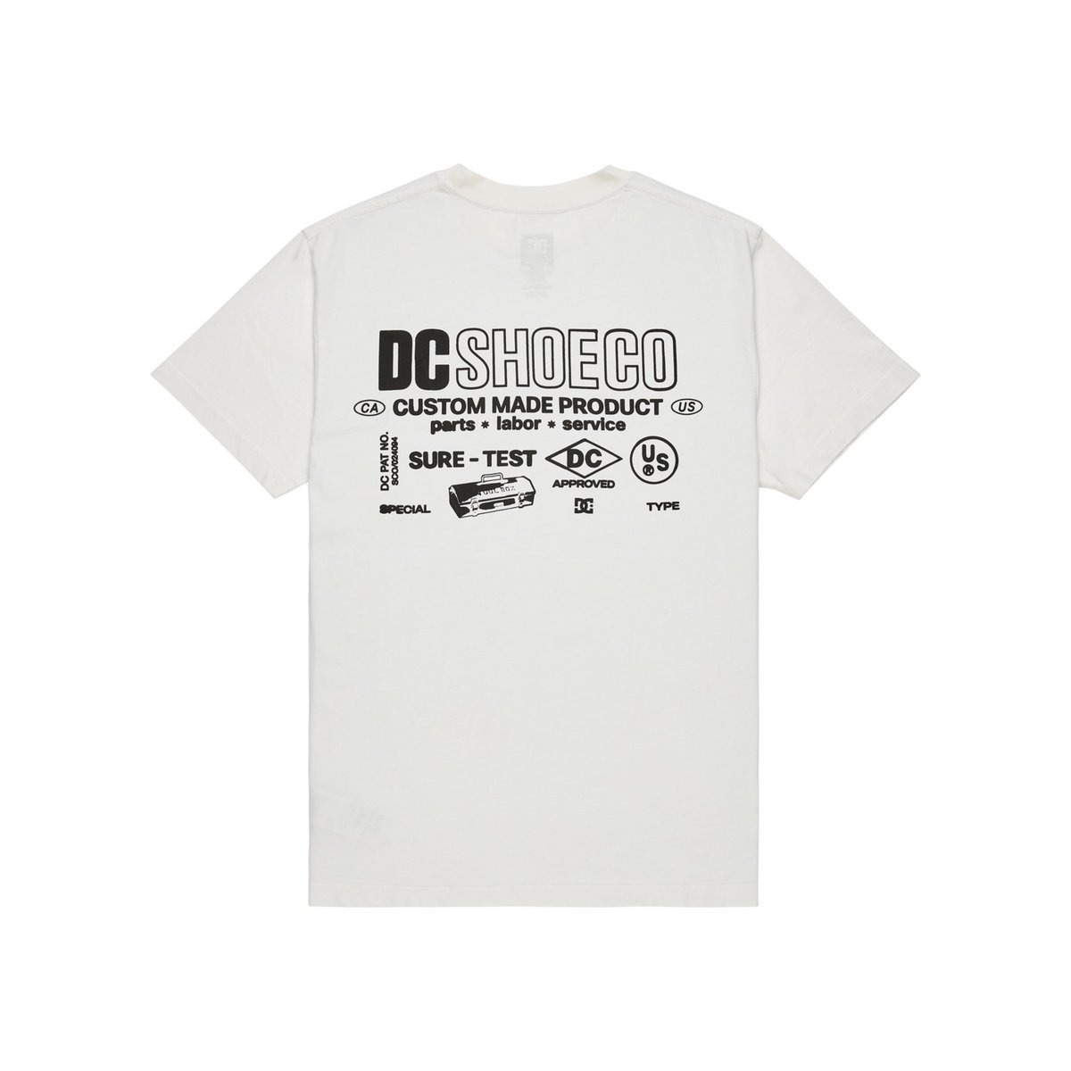 T-shirt à manches courtes MADE CUSTOM. blanc white, DC SHOES