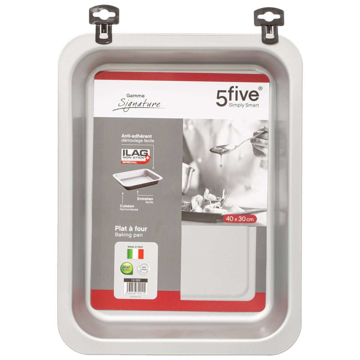 Plaque à four SIGNATURE gris, 5FIVE SIMPLY SMART