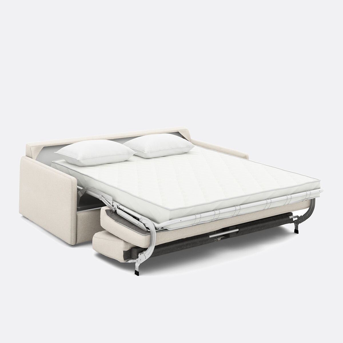 Canapé-lit polyester, 2, 3 ou 4 places, Comfort Bultex®, Marta ecru, LA REDOUTE INTERIEURS
