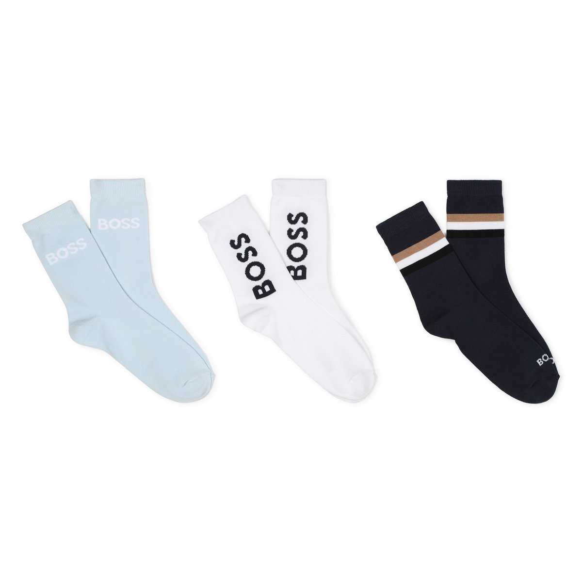 Pack de 3 paires de chaussettes blanc, BOSS KIDSWEAR