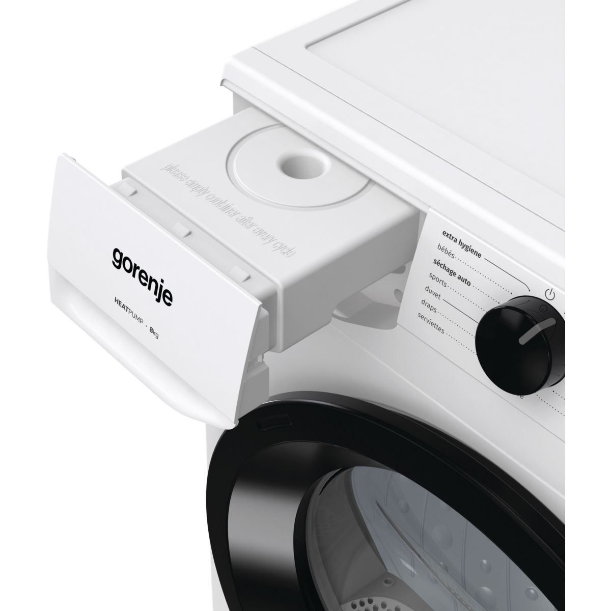 Sèche linge pompe à chaleur DHNE82 couleur unique, GORENJE