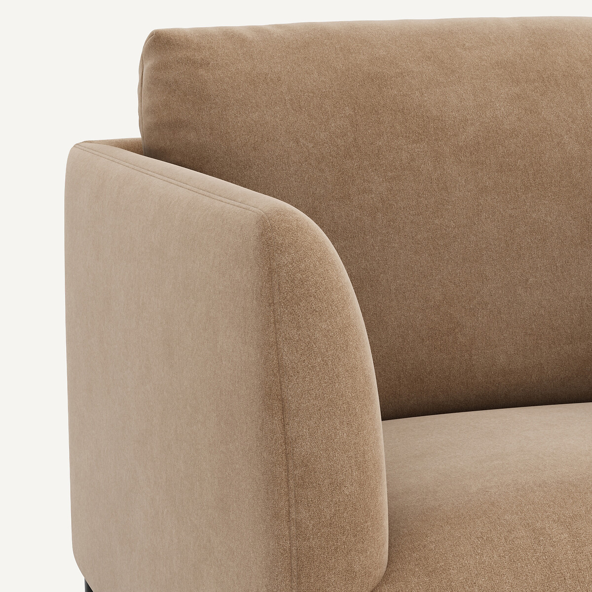 Fauteuil, en velours stonewashed, OSCAR ficelle, AM.PM X EMMANUEL GALLINA