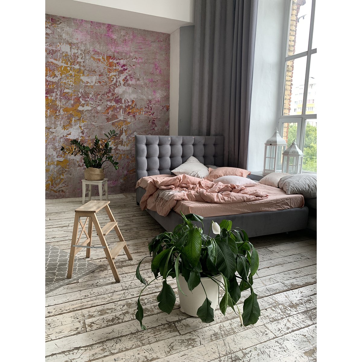 Papier peint panoramique Sweet pop, 425 x 250cm rose, ACTE DECO