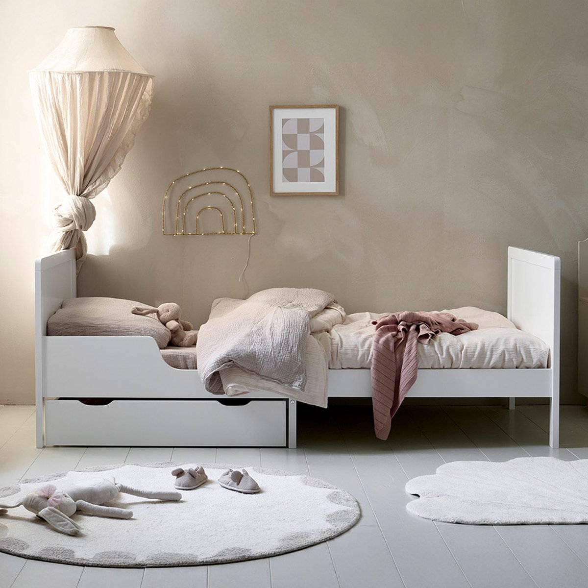 Lit extensible enfant BRUME blanc, PETITE AMELIE