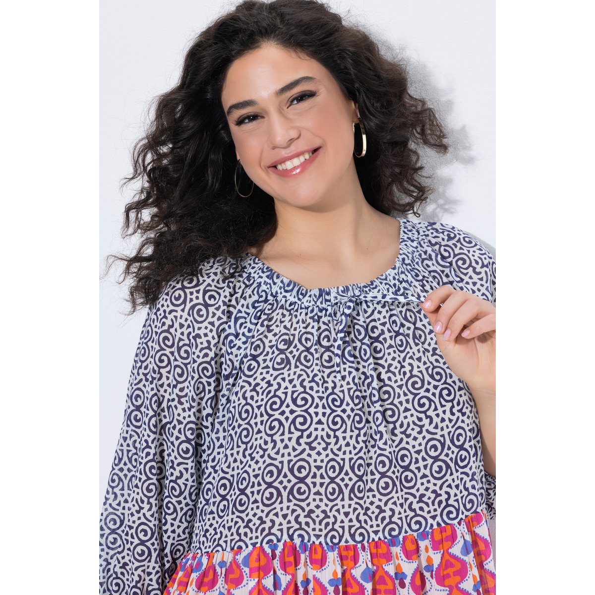 Robe maxi esprit bohème aubergine, ULLA POPKEN
