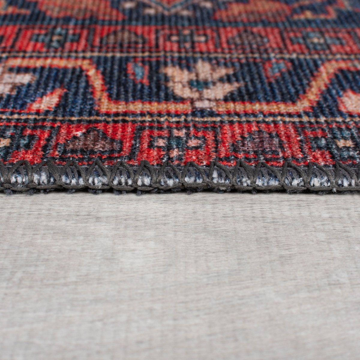 Tapis lavable de couloir MEDALLION rouge, FLAIR RUGS