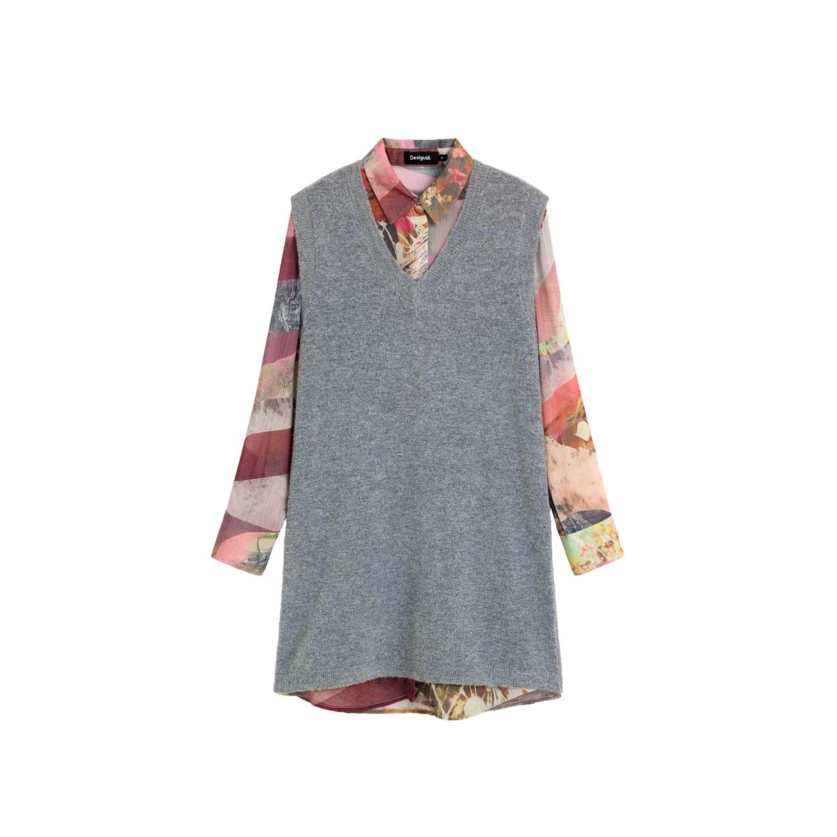 Robe chemise combinée noir, DESIGUAL