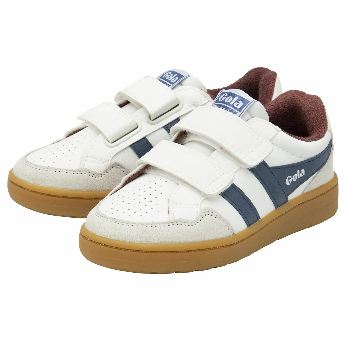 Baskets Eagle Strap blanc/bleu, GOLA