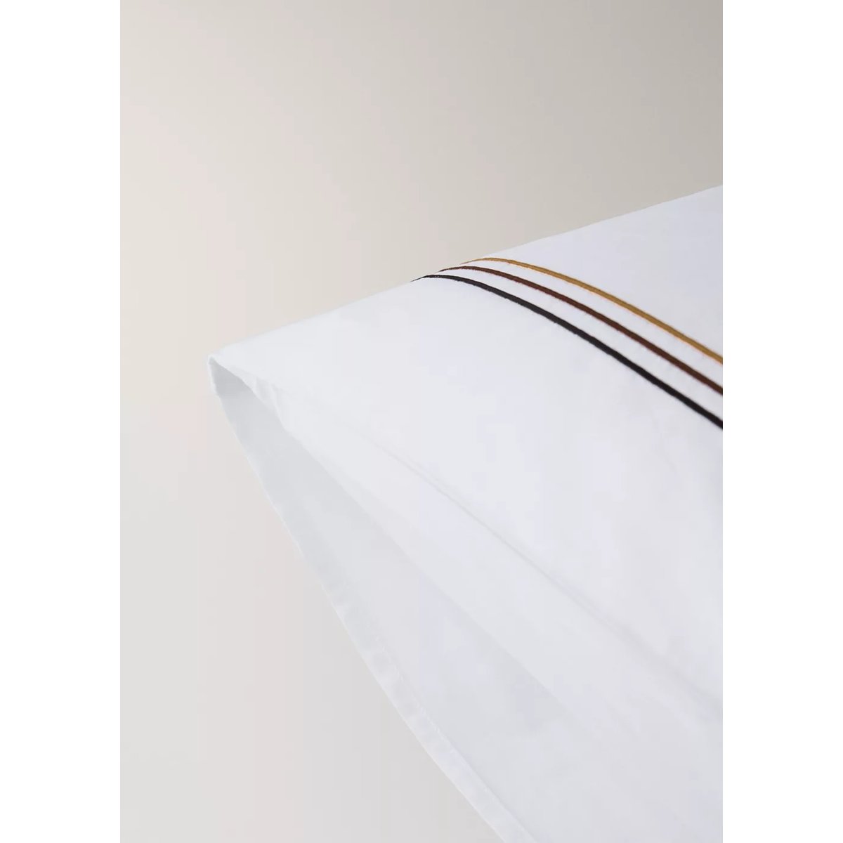 Taie d’oreiller 100 % coton brodé 50 x 75 cm écru, MANGO HOME