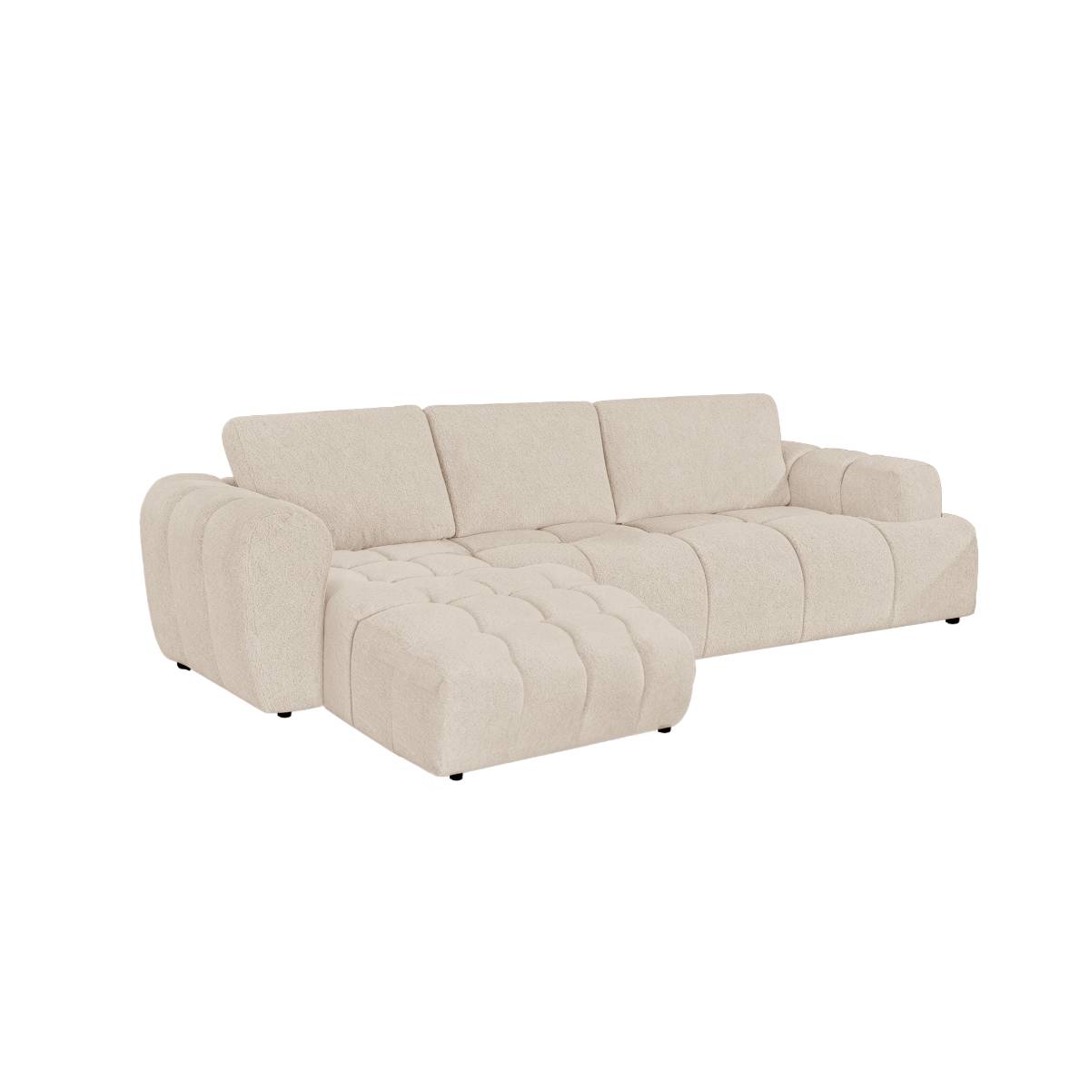 Canapé en tissu SYREL beige, MADE IN MEUBLES 