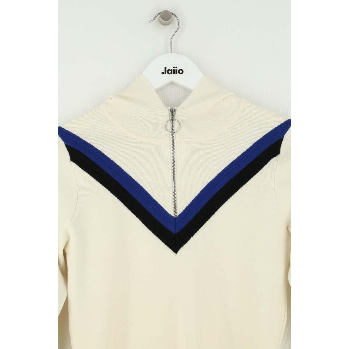 Pull zippé - Très Bon État blanc, SANDRO