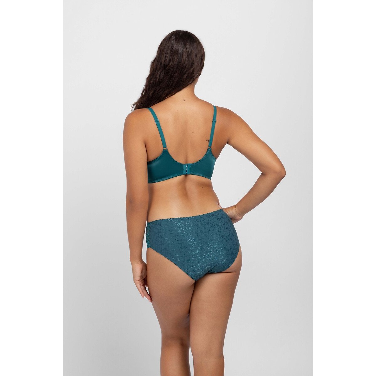 Reggiseno contenitivo senza coppe imbottite verde, DORINA