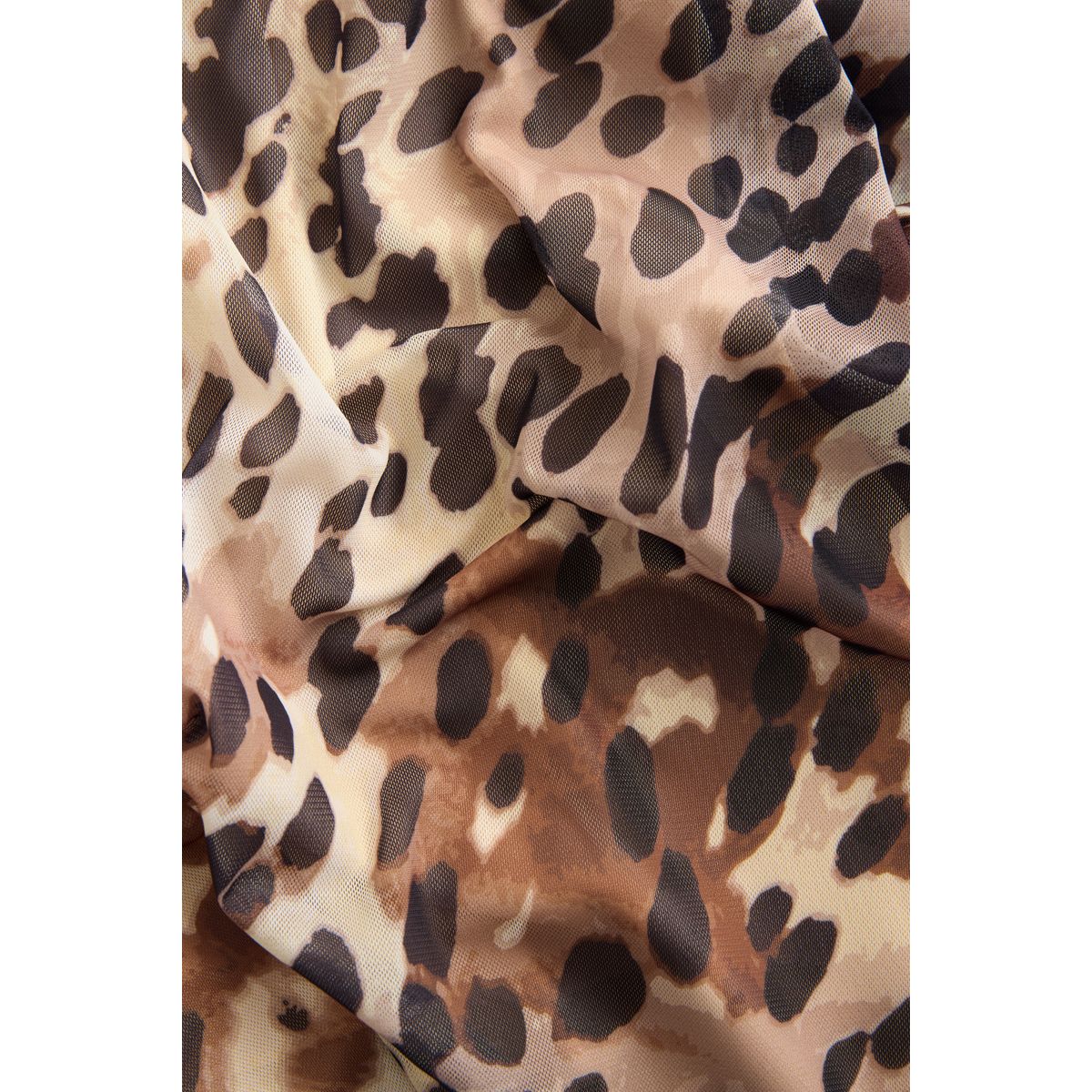 Mini robe en maille col v manches bouffantes marron/noir vache imprimé animal, NEXT