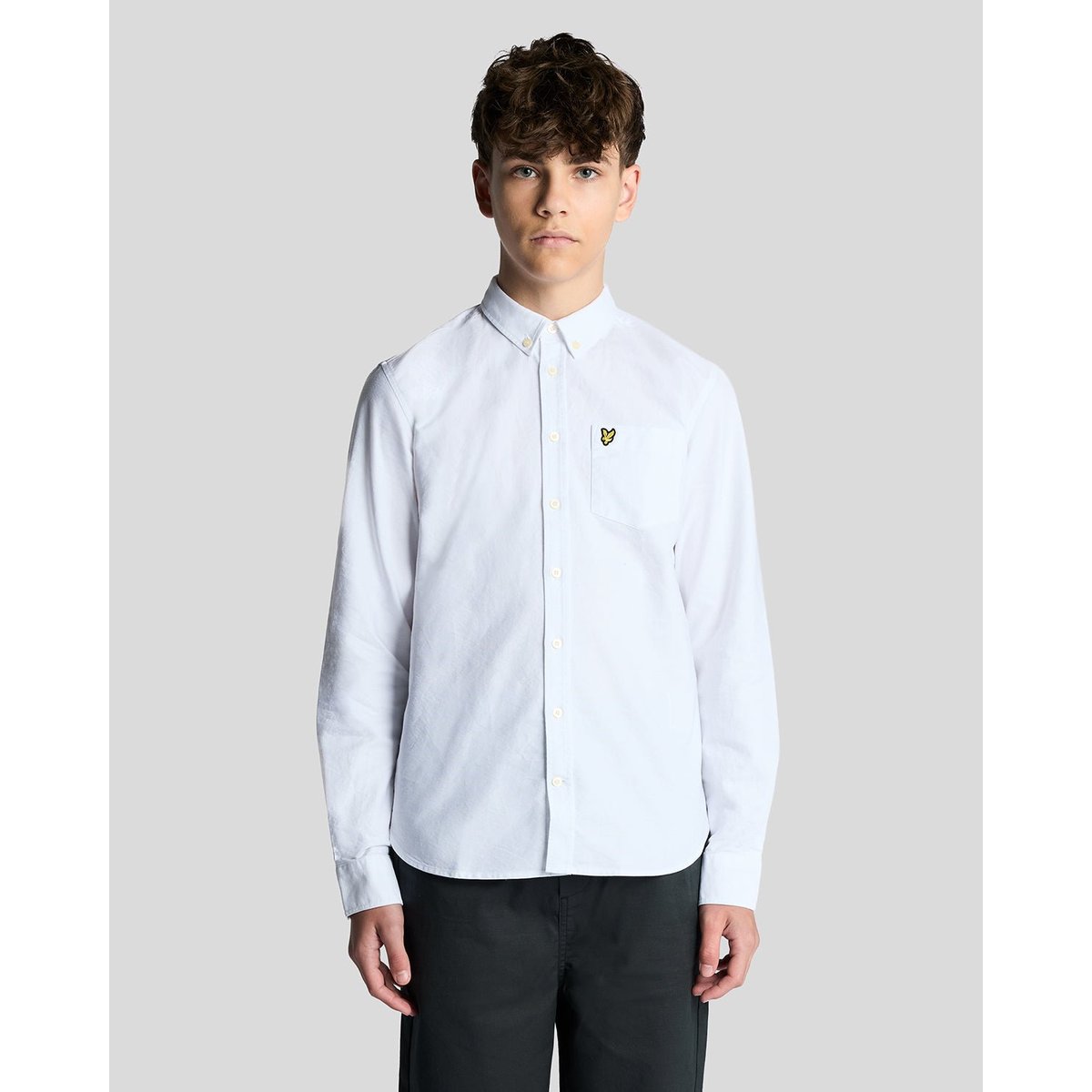 Chemise Oxford en coton boutonné blanc, LYLE & SCOTT