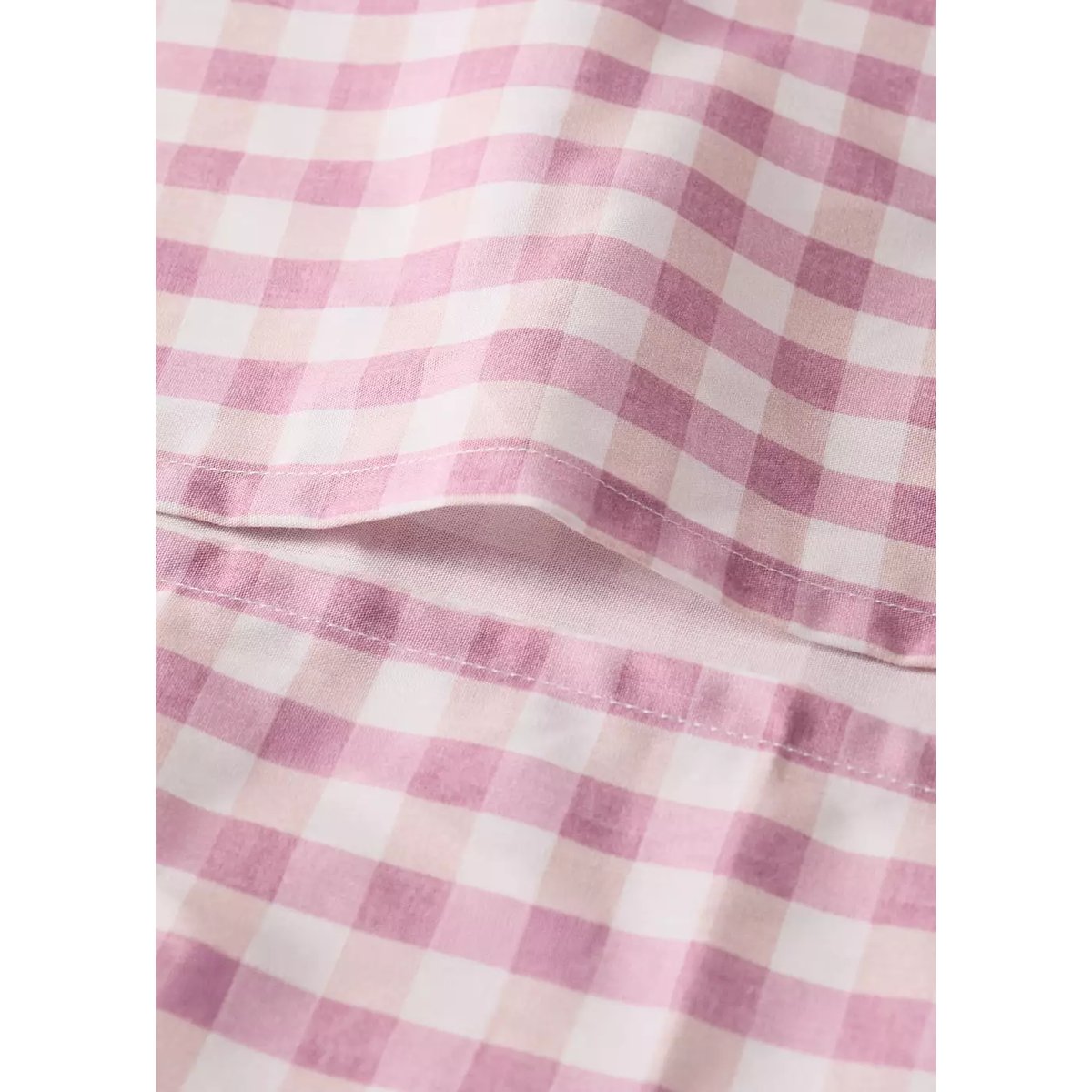 Housse de couette berceau coton carreaux vichy rose, MANGO HOME