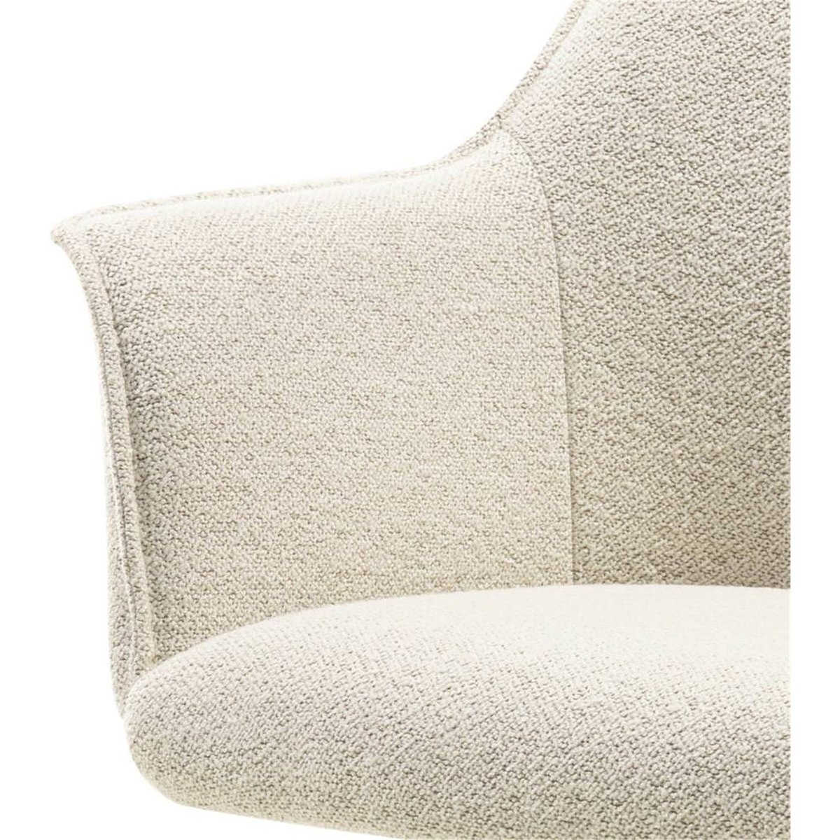 Chaise pivotante collection MANER, Accoudoirs crème et chêne huilé, RECOLLECTION