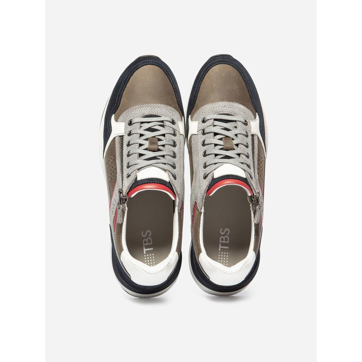 Baskets zippées STEVANE gris / navy, TBS