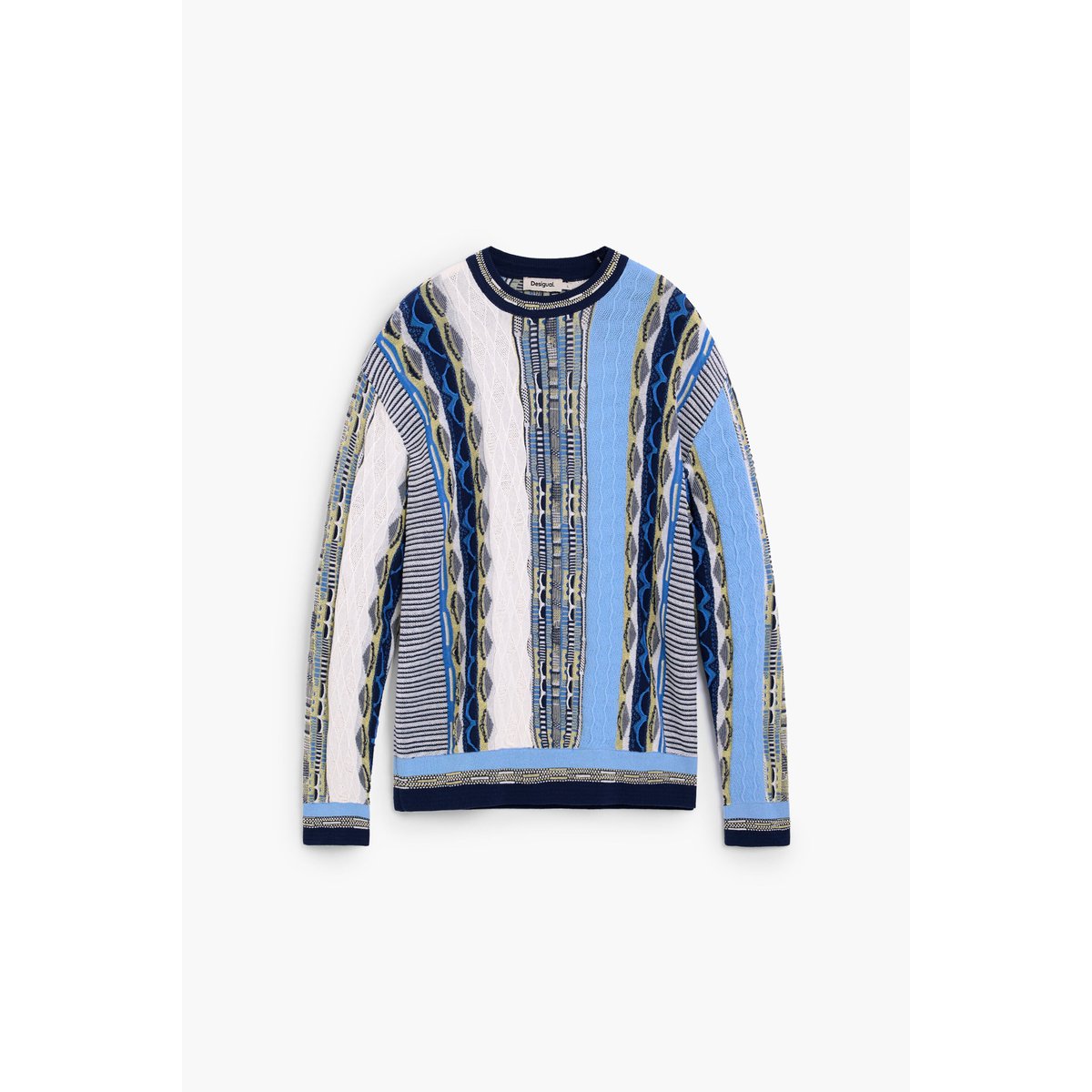 Pull Jacquard bleu, DESIGUAL