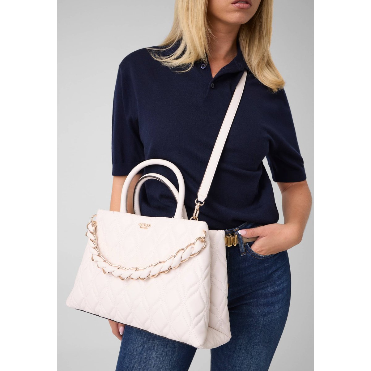 Sac Bandoulière Maxine blanc, GUESS