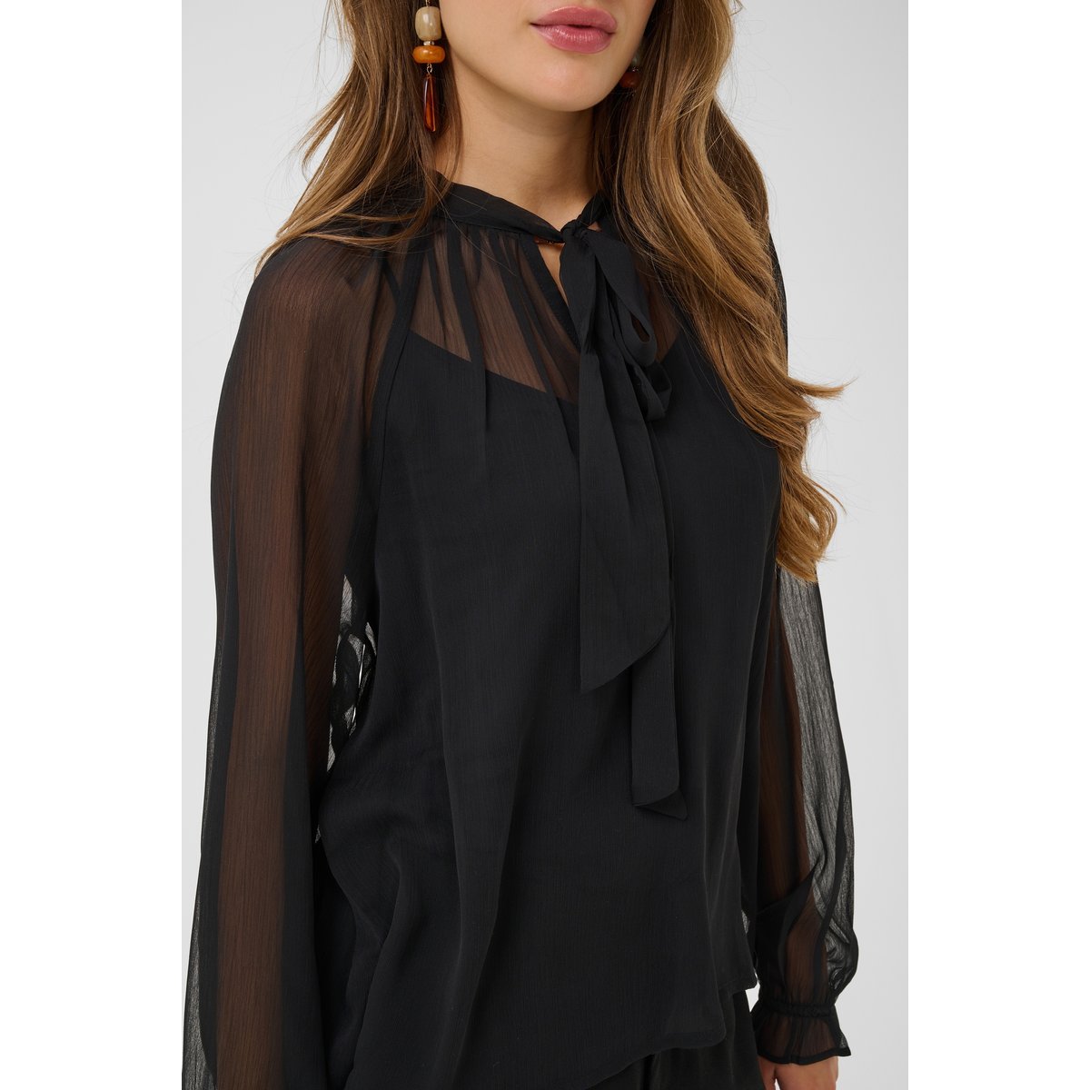 Blouse à manches longues noir pitch black, CREAM