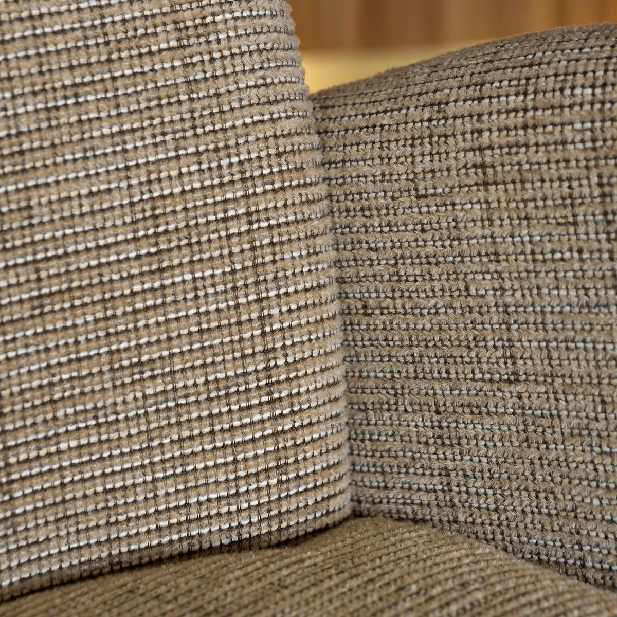 Lot de 2 fauteuils de table en tissu et pieds en métal, GINETTE couleur unique, NOW'S HOME