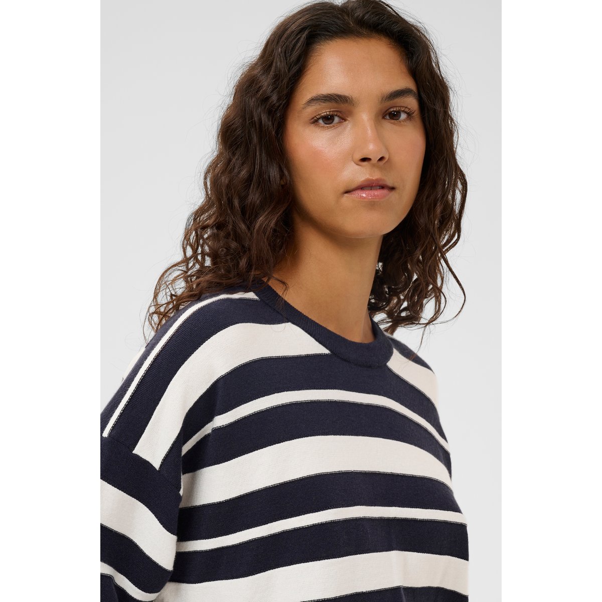 Pullover tricoté noir blanc india ink and white stripe, SOAKED IN LUXURY