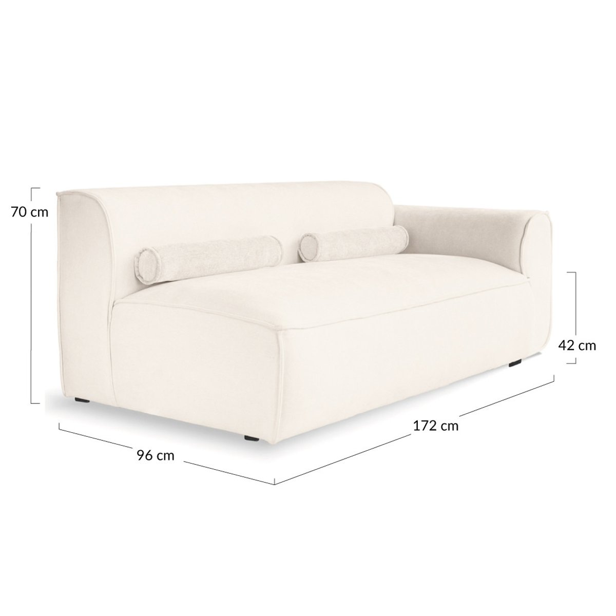 Module d'assise droit - FELIX beige, BEST MOBILIER