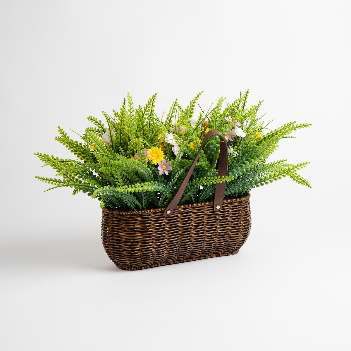 Mixed Wildflower Outdoor Basket Planter green, SO'HOME
