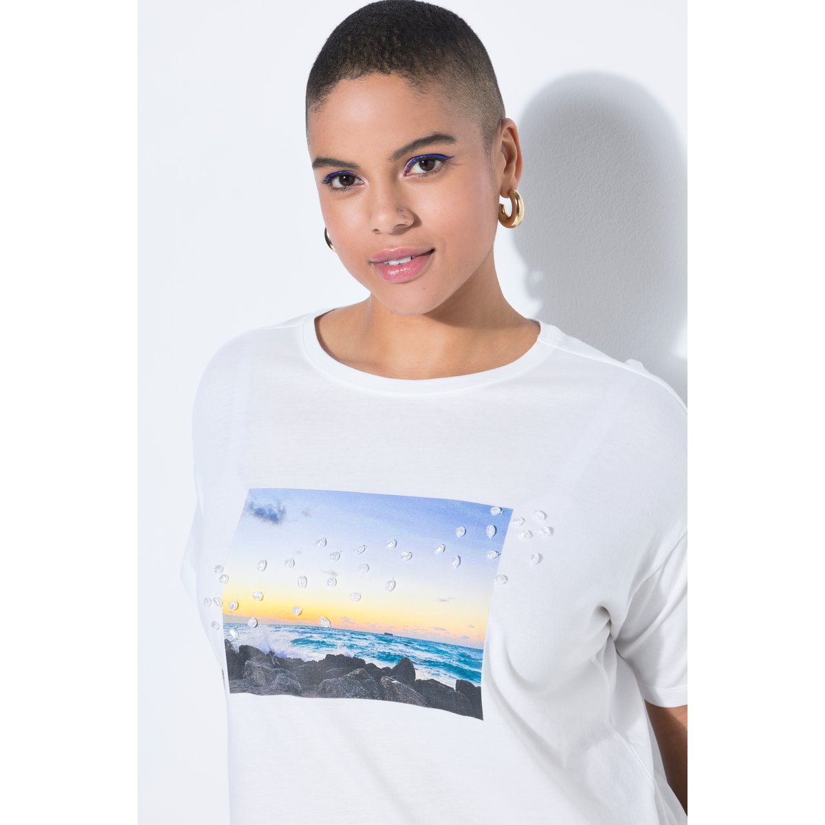 T-shirt oversize blanc cassé, STUDIO UNTOLD