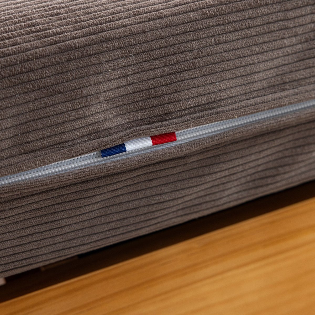 Matelas futon latex ferme velours côtelé marron, TERRE DE NUIT