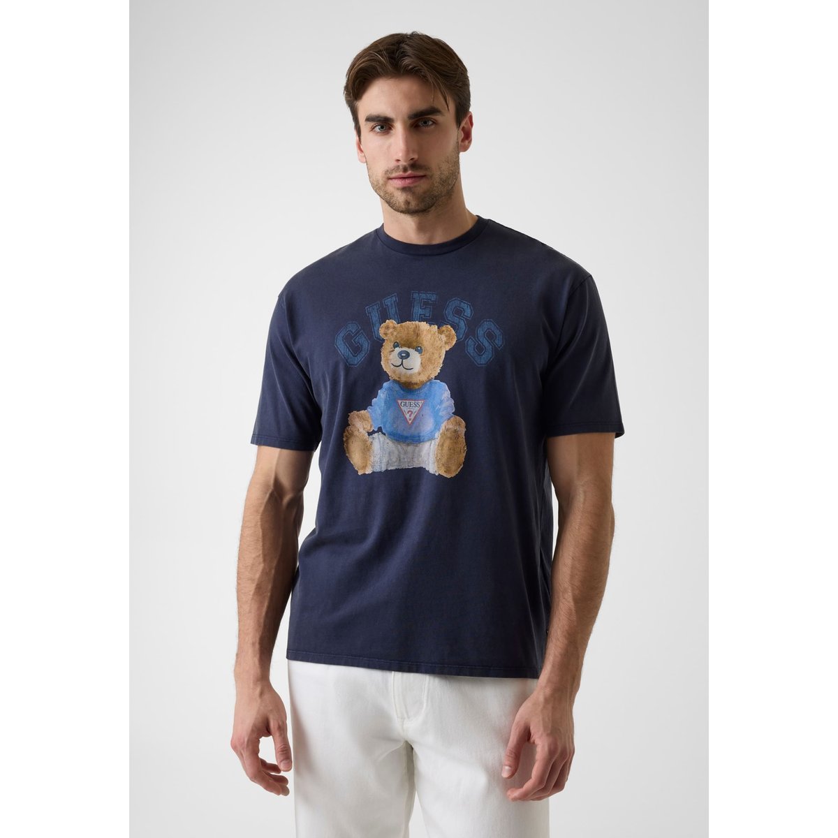 T-Shirt Ours En Peluche blau multi, GUESS