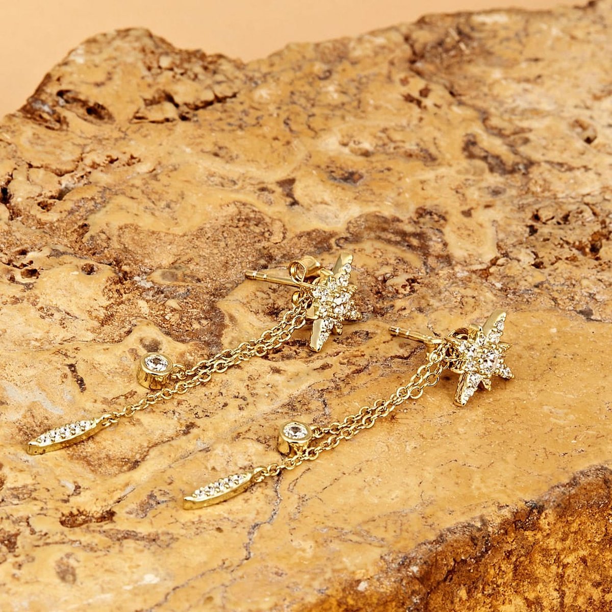 Boucles d'oreilles en Argent/oxyde de zirconium De Zirconium et Oxyde de zirconium or, CLEOR