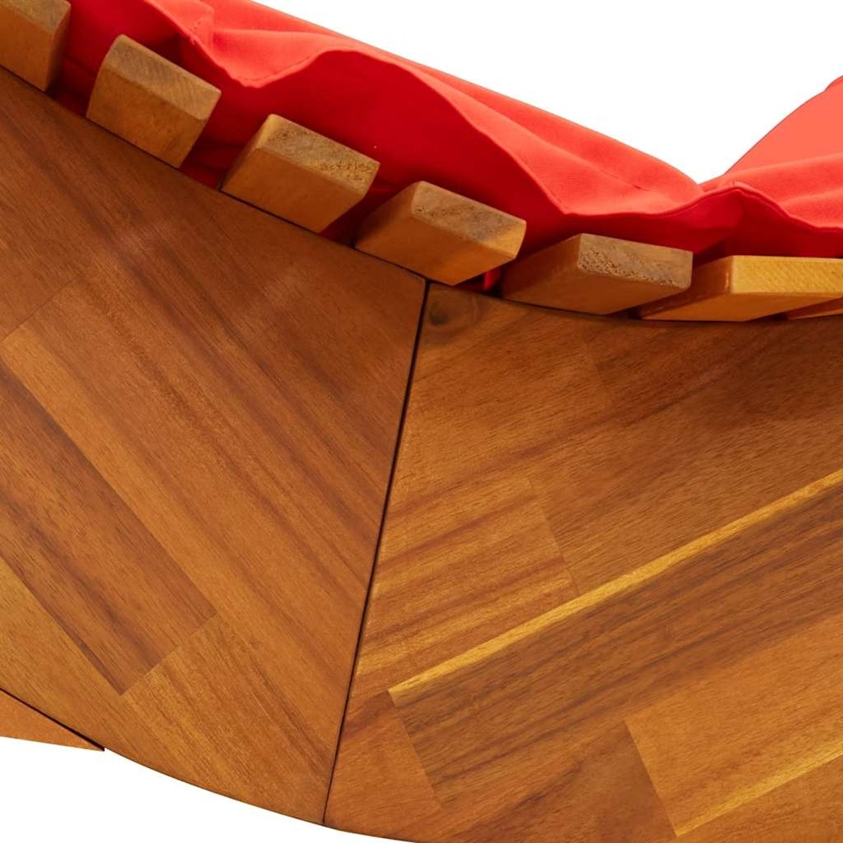 Chaise longue à bascule ergonomique avec coussin et appuie-tête rouge, HOME MAISON