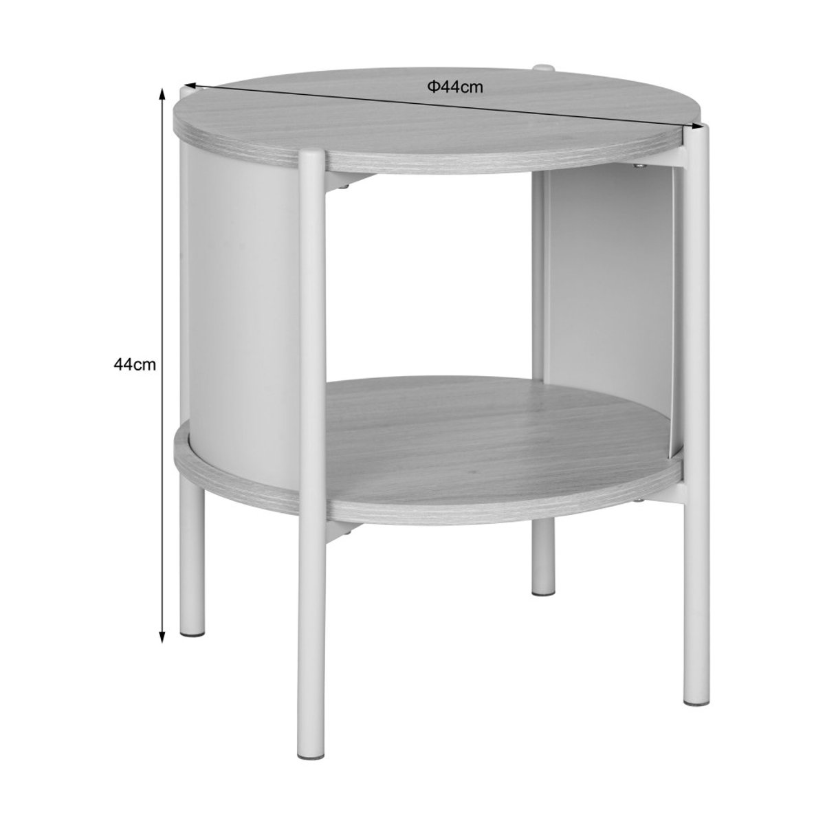 Table de chevet en bois et métal- PACO beige, DRAWER